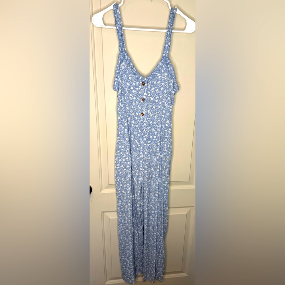 Skylar Madison Cornflower Blue Wide Legged Romper Size L
